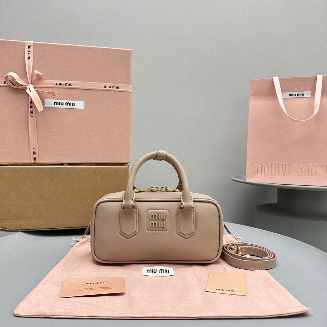 MIU MIU ARCADIE SMALL 22 BAG IN BABY PINK CALFSKIN