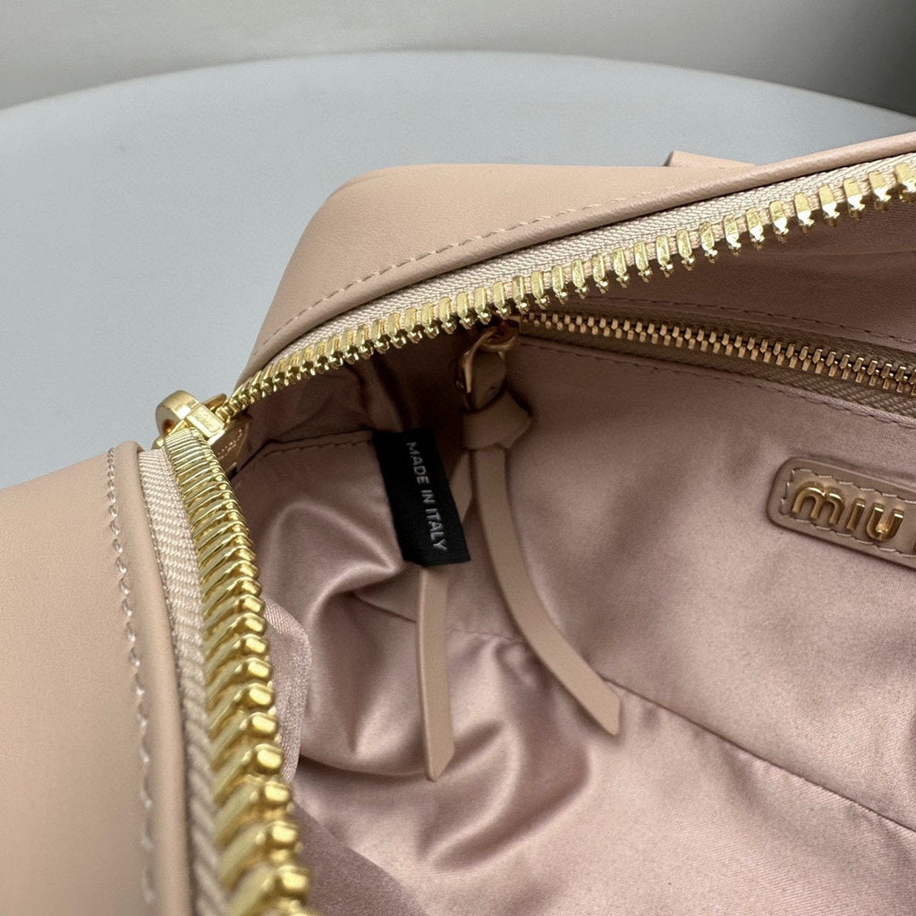 MIU MIU ARCADIE SMALL 22 BAG IN BABY PINK CALFSKIN