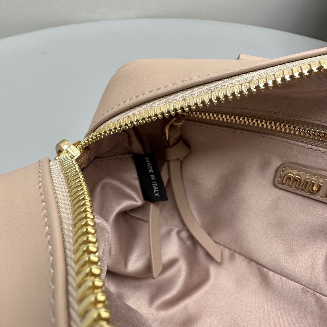 MIU MIU ARCADIE SMALL 22 BAG IN BABY PINK CALFSKIN