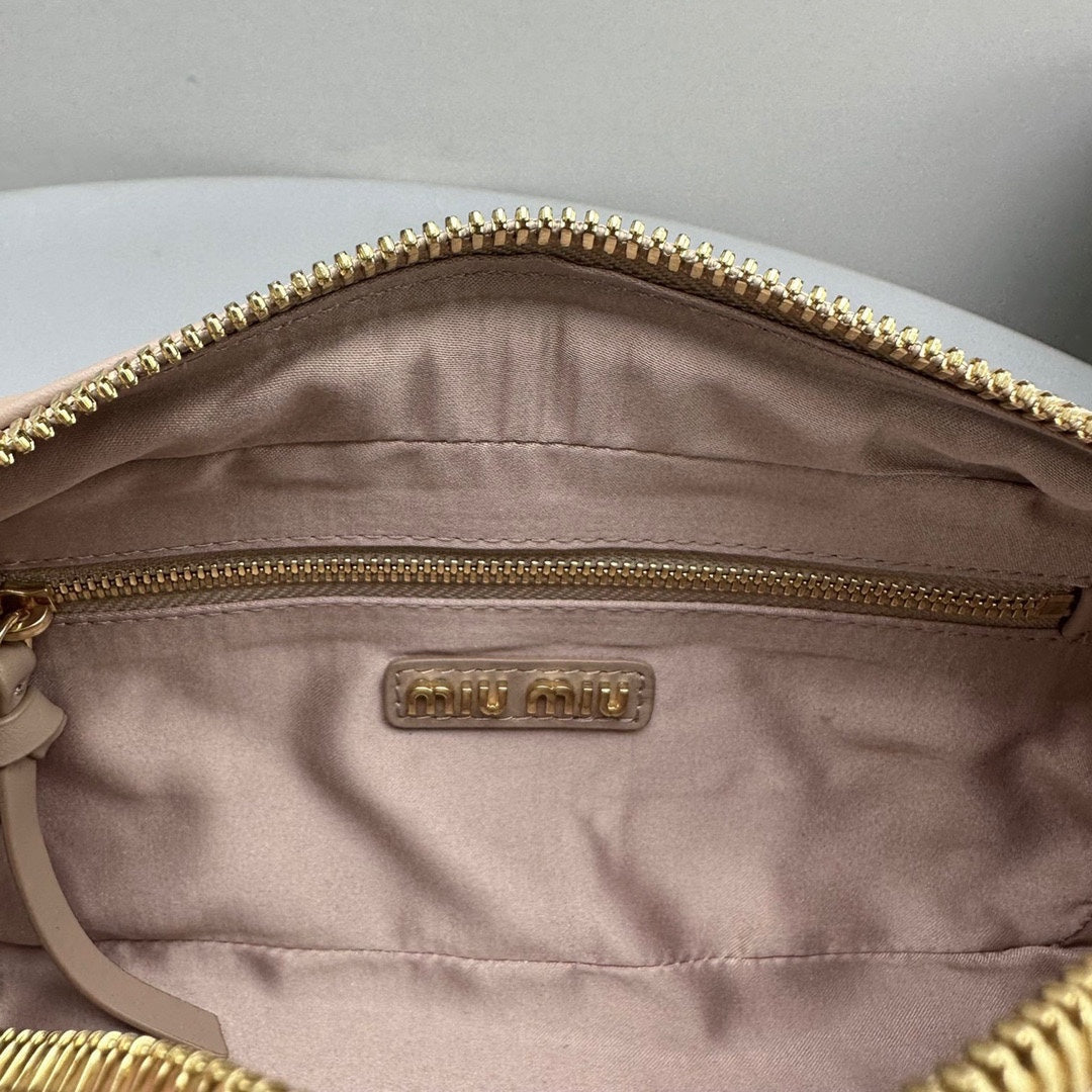 MIU MIU ARCADIE SMALL 22 BAG IN BABY PINK CALFSKIN