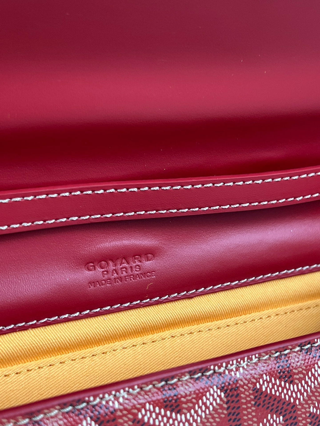 GOYARD MONTE-CARLO PM CLUTCH 25 IN CLASSIC RED GOYARDINE CANVAS