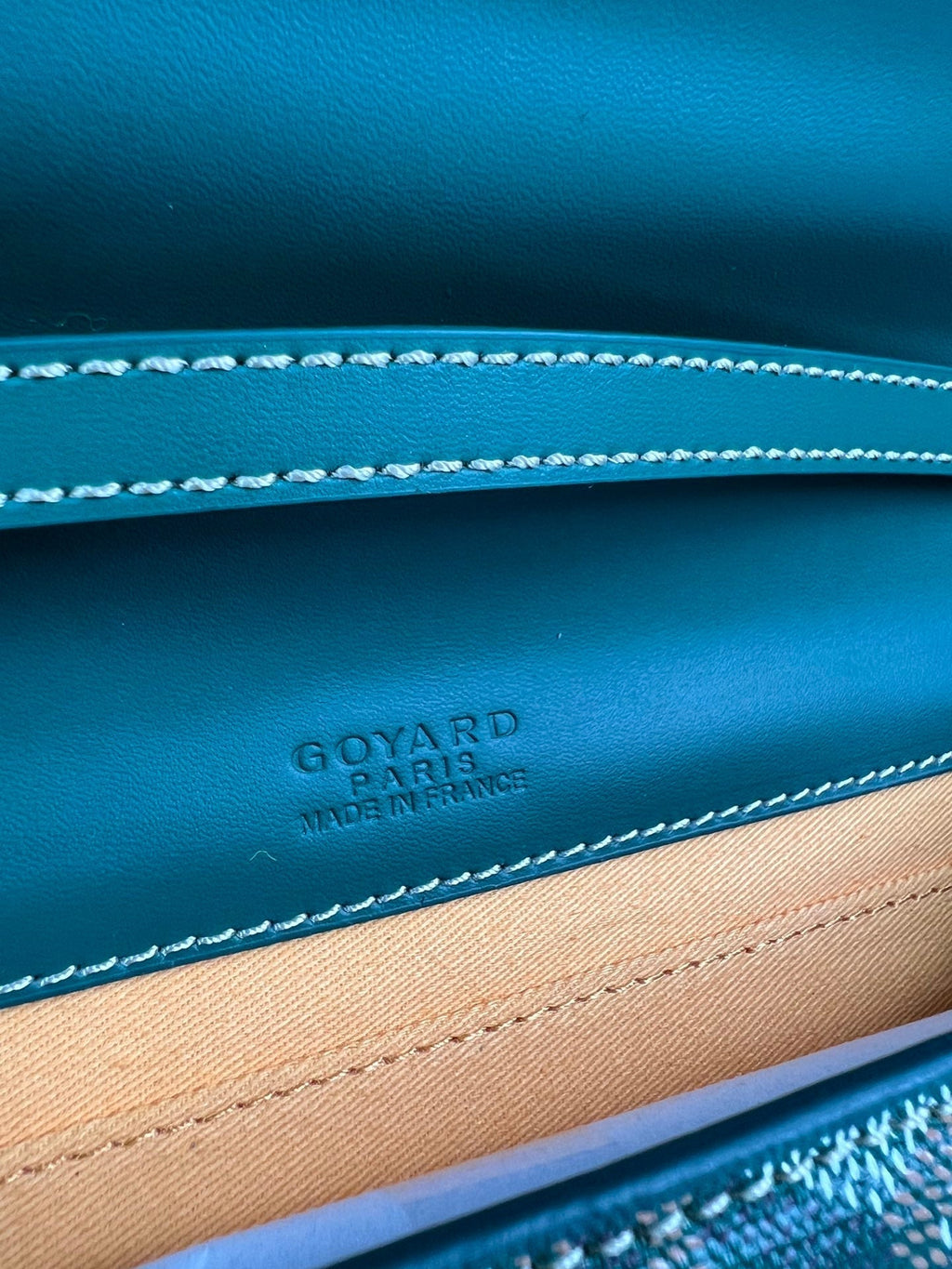 GOYARD MONTE-CARLO PM CLUTCH 25 IN GREEN GOYARDINE CANVAS