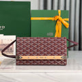 GOYARD MONTE-CARLO PM CLUTCH 25 IN WINE RED GOYARDINE CANVAS