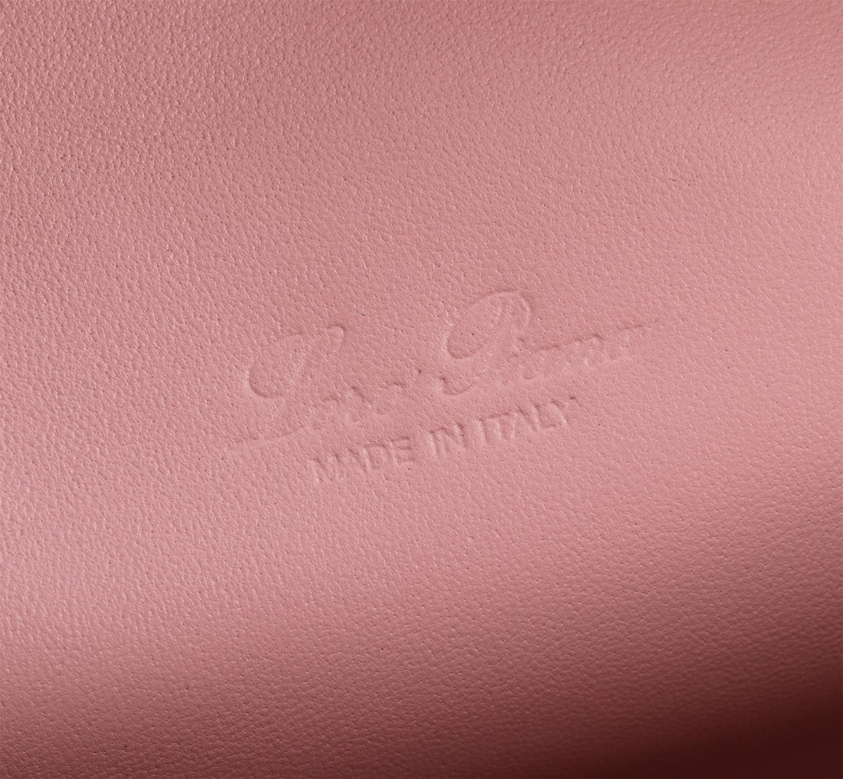 LORO PIANA EXTRA BAG L27 IN BLUSH PINK GRAINED CALFSKIN WITH SILVER  HARDWARE