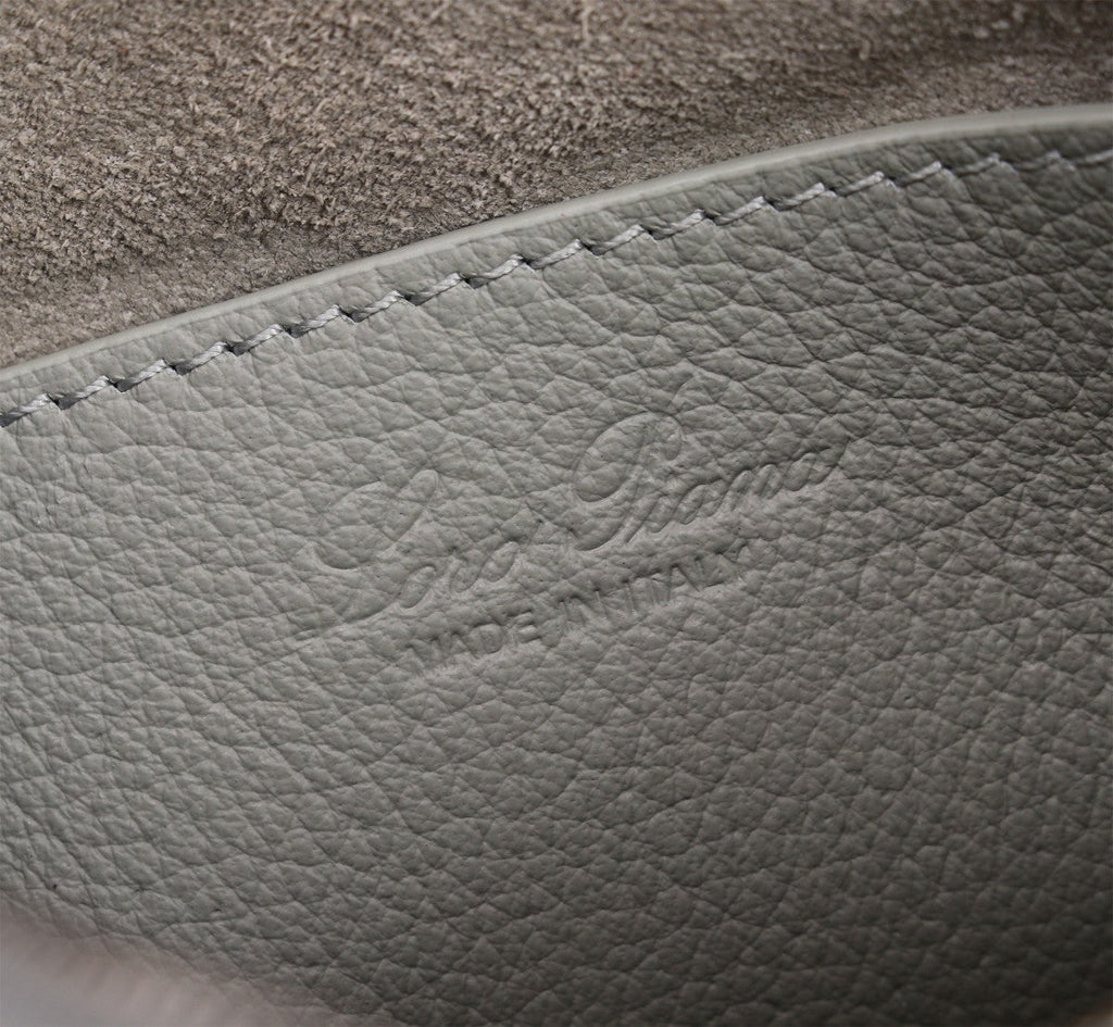 LORO PIANA NANO SMILE BAG 18 IN HARBOR GRAY CALFSKIN