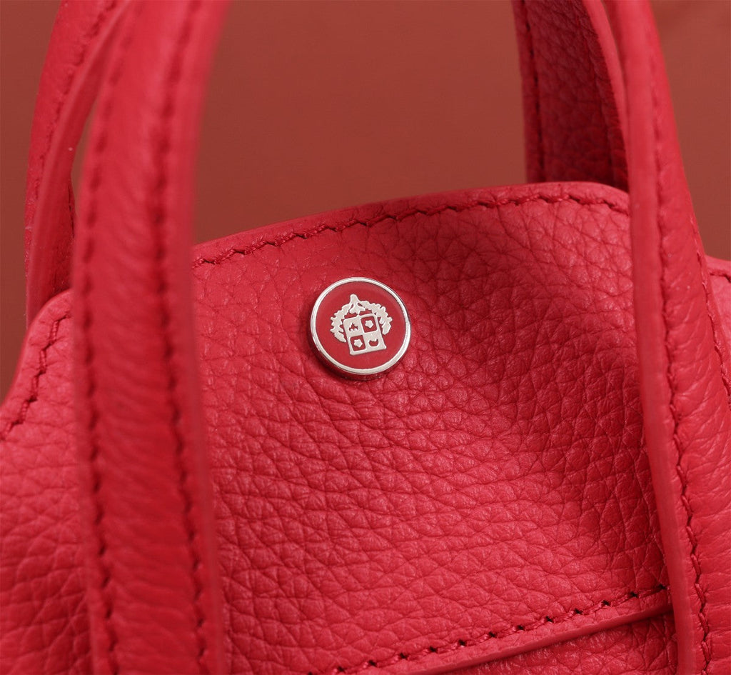 LORO PIANA NANO SMILE BAG 18 IN CRIMSON RED CALFSKIN