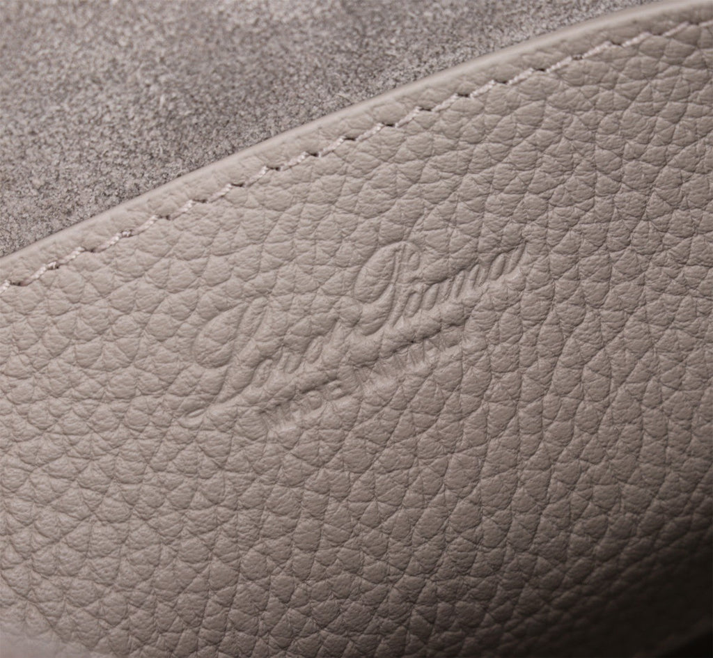 LORO PIANA NANO SMILE BAG 18 IN PASTEL GRAY CALFSKIN
