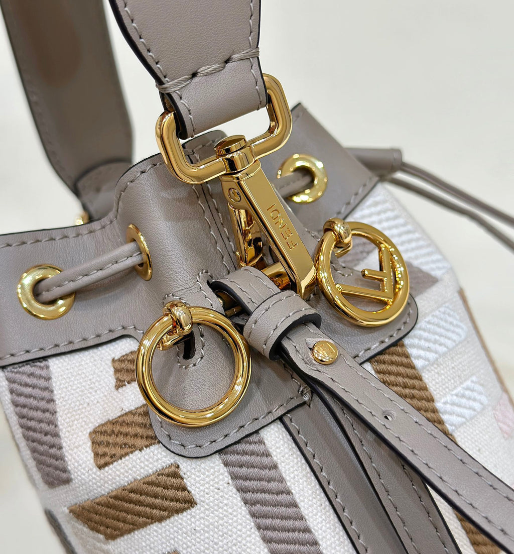 FENDI MON TRESOR 18 WITH FF MOTIF IN MULTICOLOR JACQUARD FABRIC