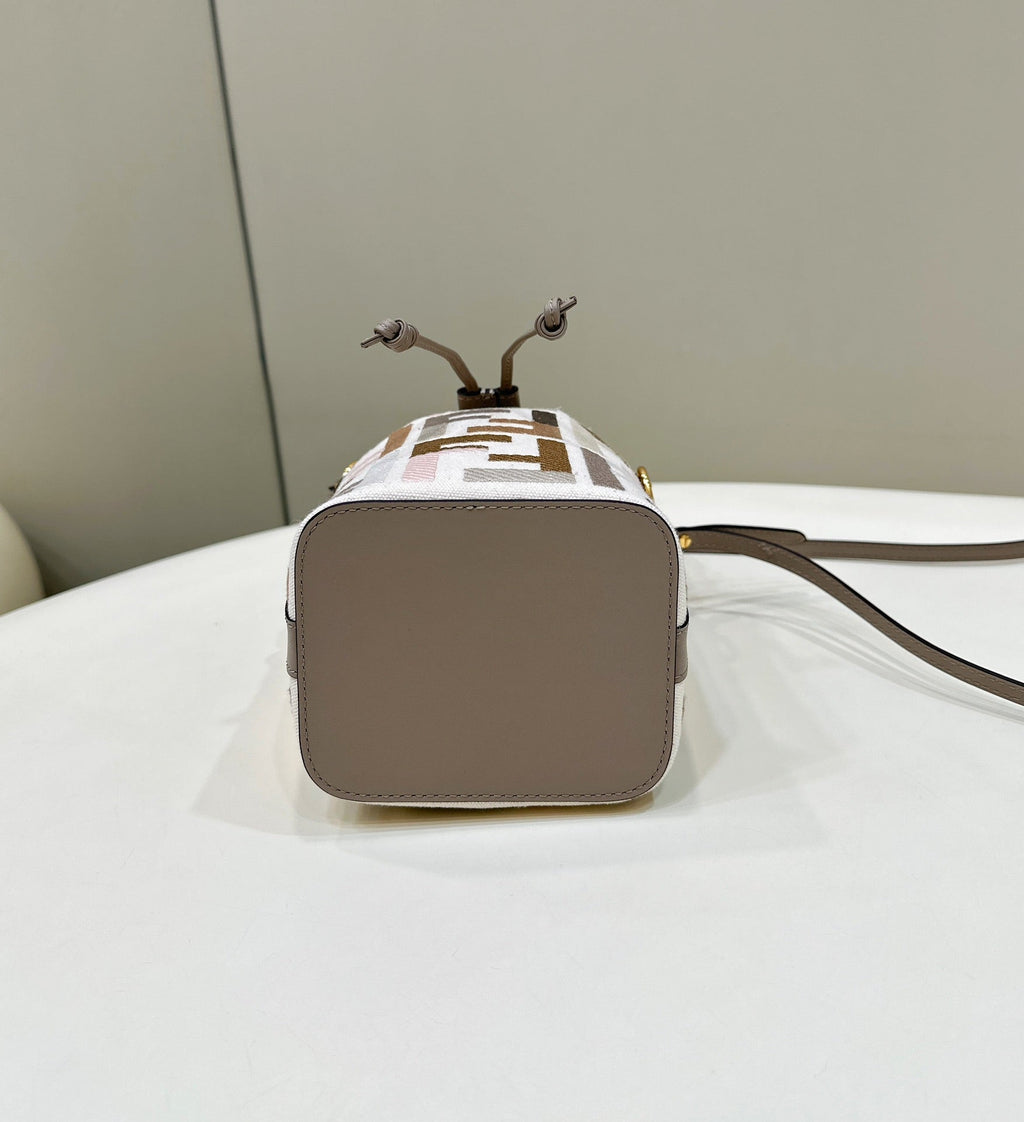 FENDI MON TRESOR 18 WITH FF MOTIF IN MULTICOLOR JACQUARD FABRIC