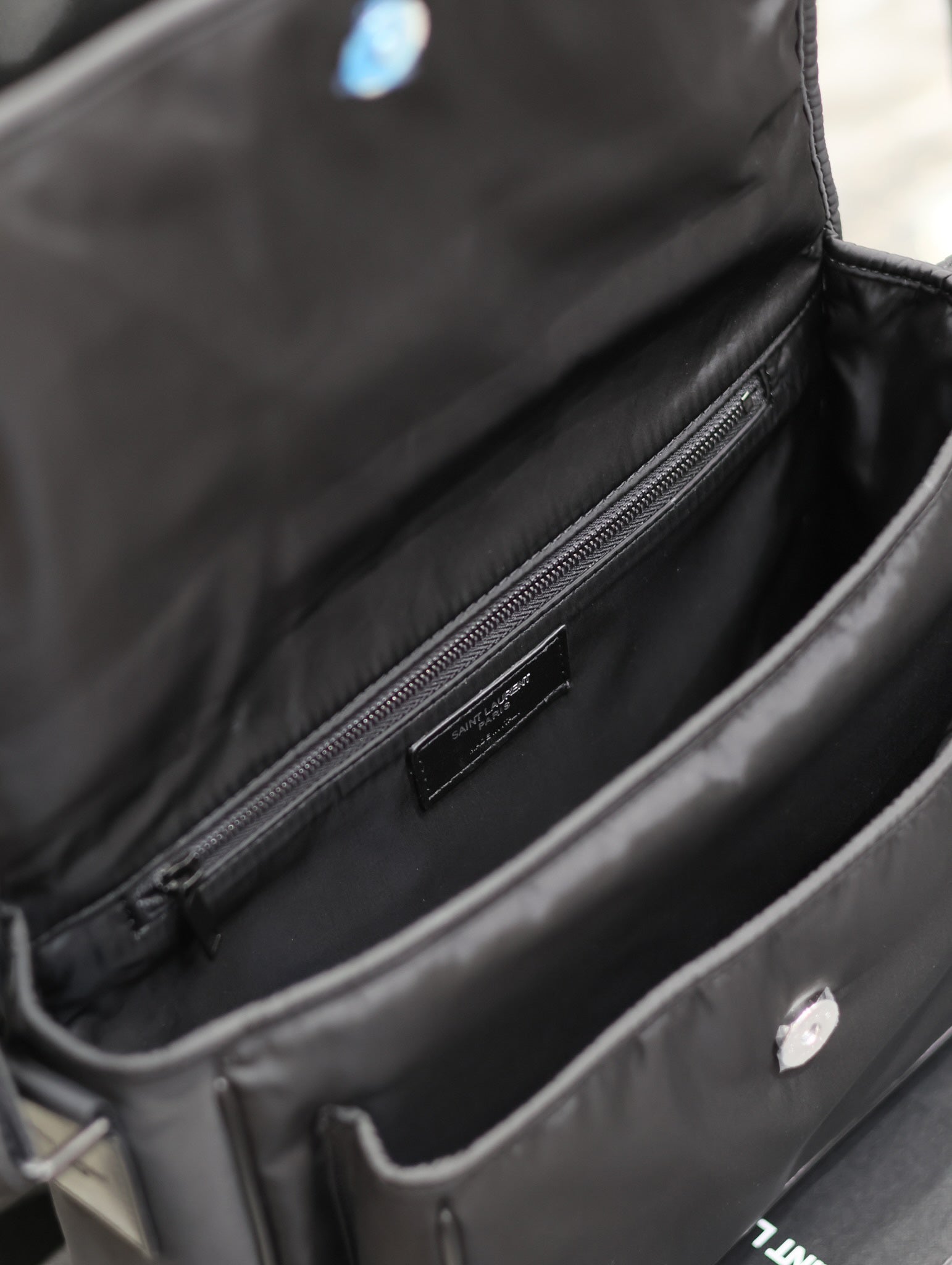 SAINT LAURENT NIKI MEDIUM 28 IN BLACK NYLON