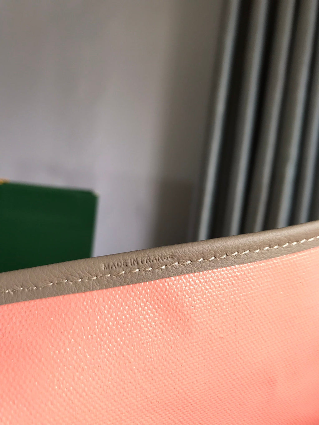 GOYARD SAINT LOUIS PM 40 IN GREY MIX PINK GOYARDINE CANVAS AND CALFSKIN