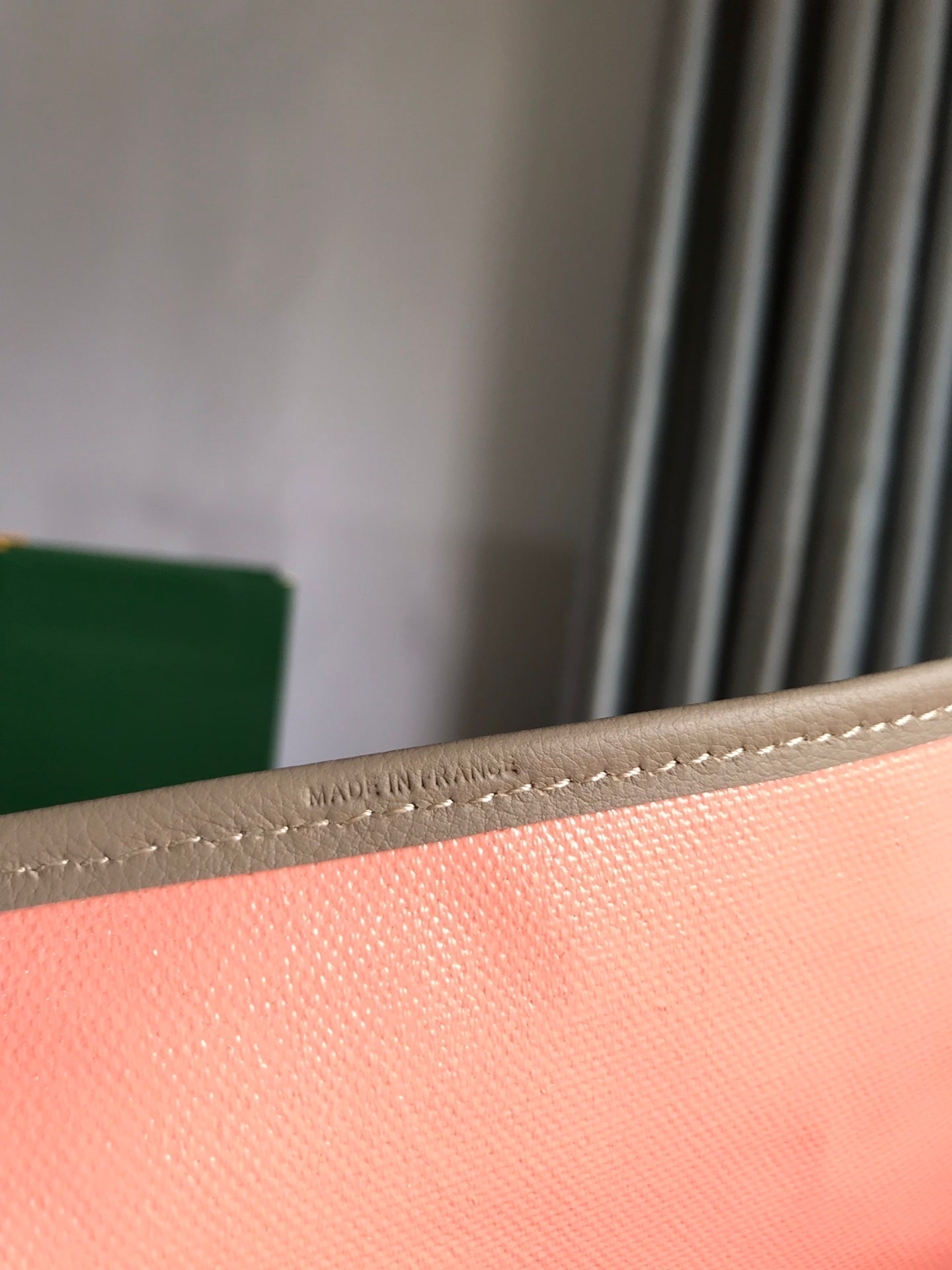 GOYARD SAINT LOUIS PM 40 IN GREY MIX PINK GOYARDINE CANVAS AND CALFSKIN