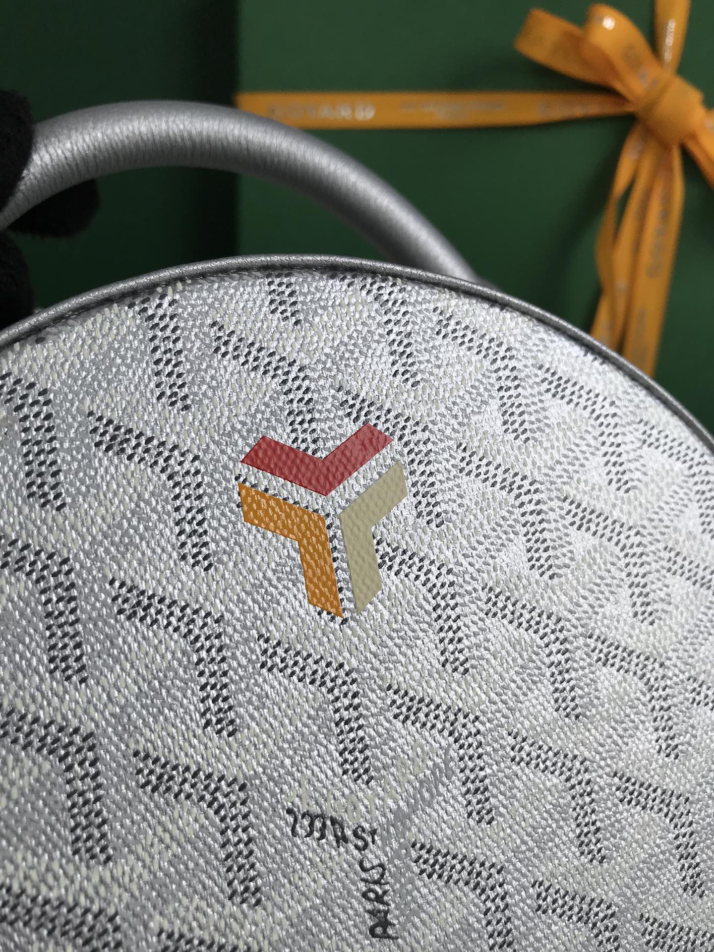 GOYARD THE ALTO HATBOX TRUNK BAG 18 IN GRAY GOYARDINE CANVAS