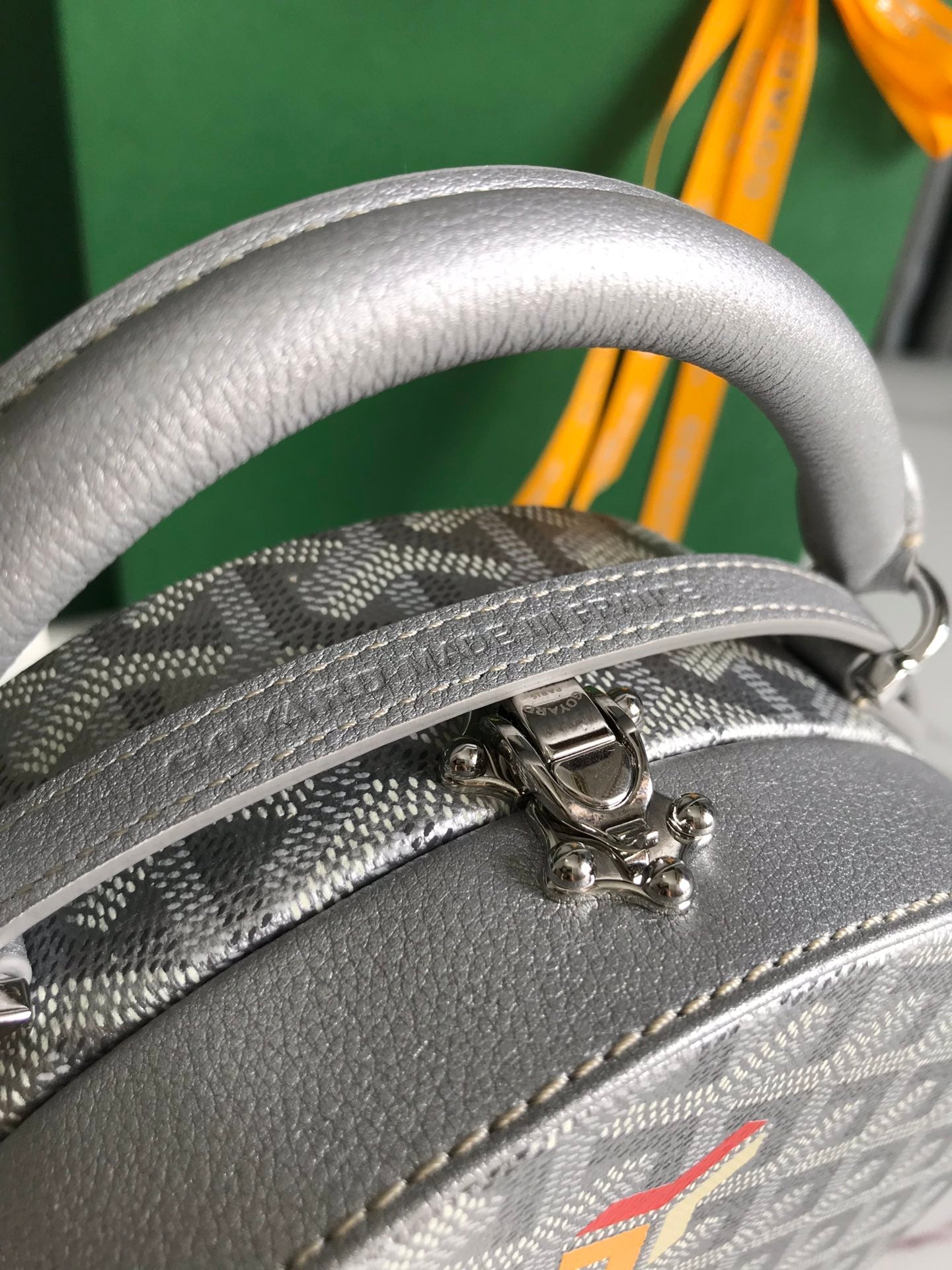 GOYARD THE ALTO HATBOX TRUNK BAG 18 IN GRAY GOYARDINE CANVAS
