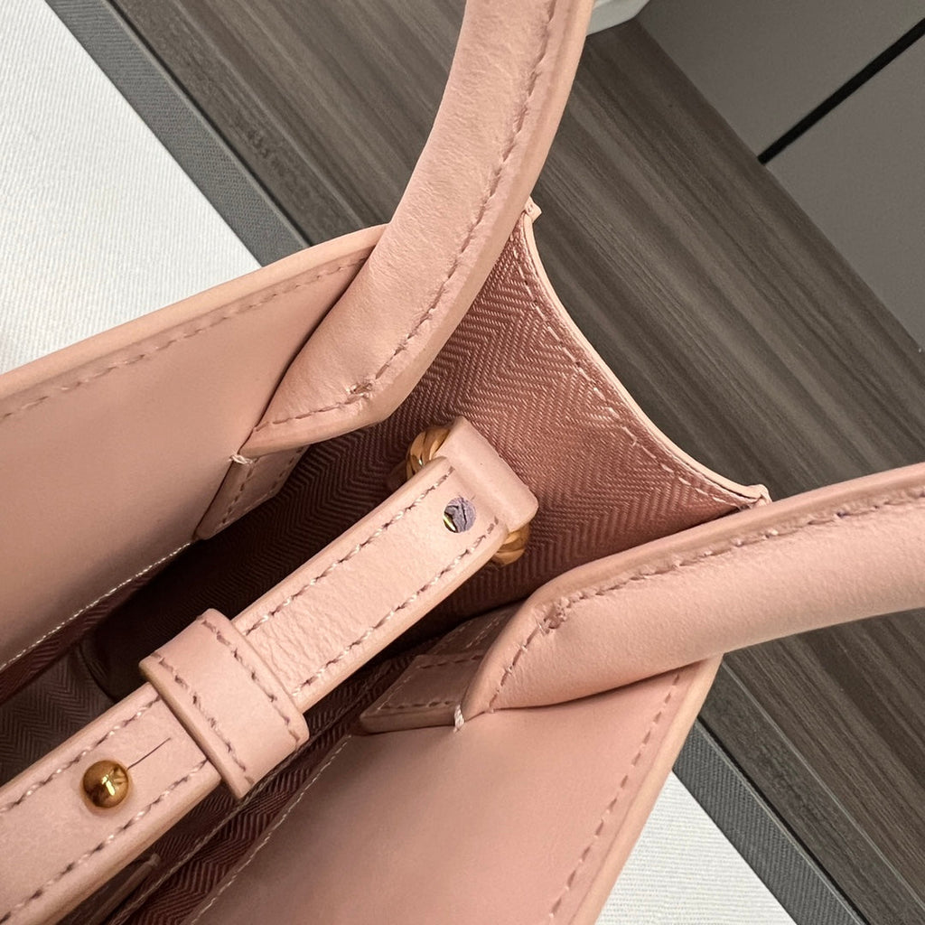 LOEWE STANDARD A5 TOTE BAG IN PEACH PINK CALFSKIN
