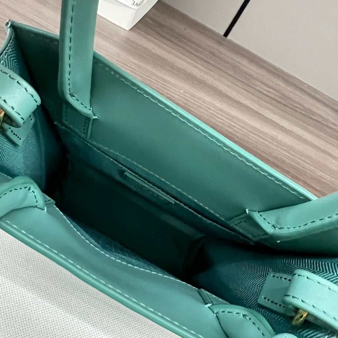 LOEWE STANDARD A5 TOTE BAG IN AQUAMARINE BLUE CALFSKIN