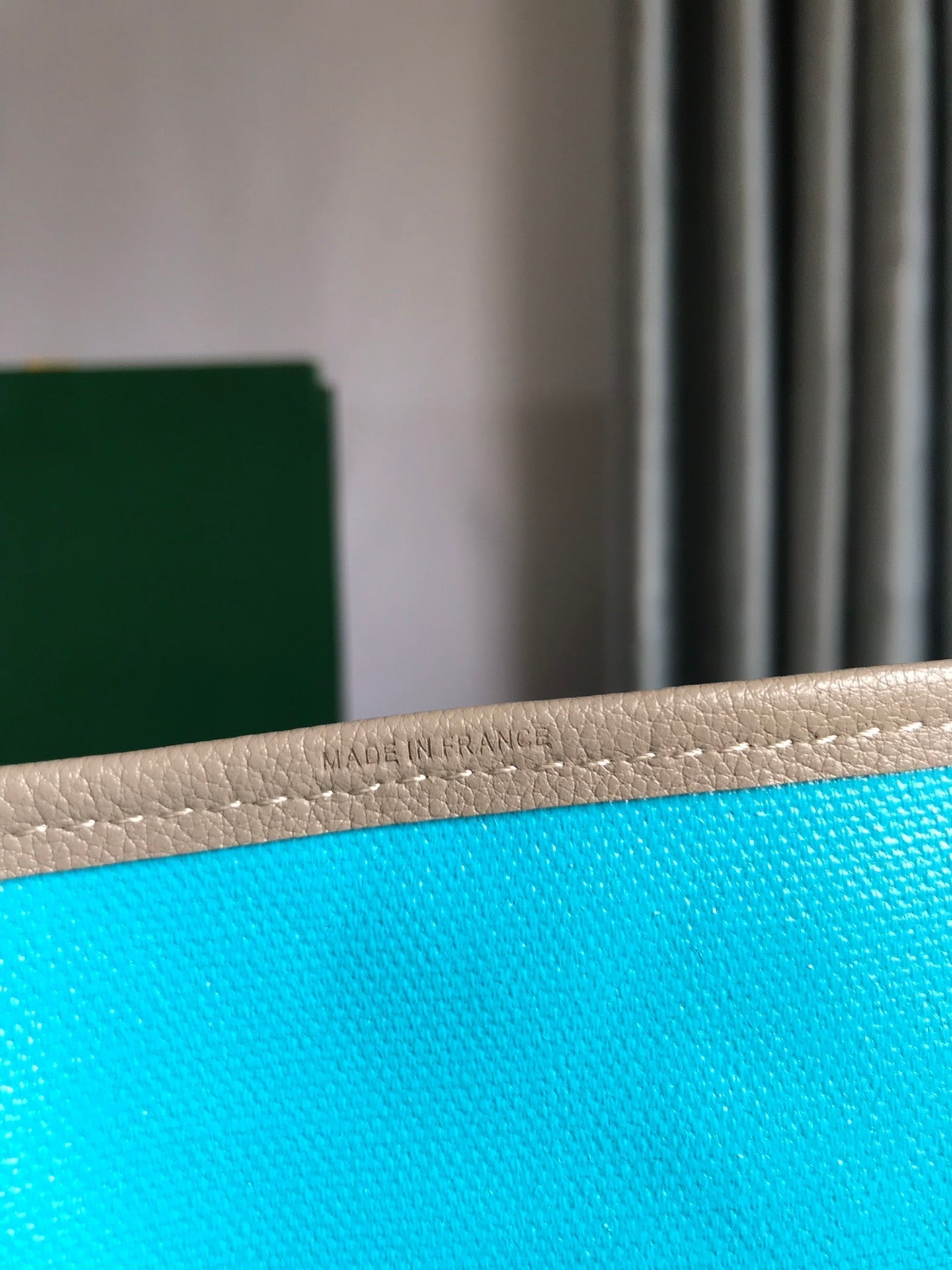 GOYARD SAINT LOUIS PM 34 IN GREY MIX BLUE GOYARDINE CANVAS AND CALFSKIN