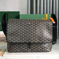 GOYARD CITADIN MESSENGER BAG 39 IN BLACK GOYARDINE CANVAS