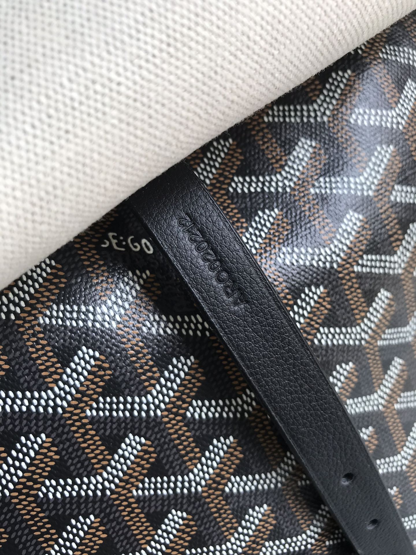 GOYARD CITADIN MESSENGER BAG 39 IN BLACK GOYARDINE CANVAS