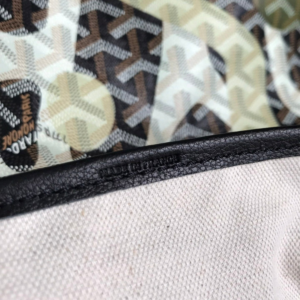 GOYARD SAINT LOUIS PM BAG 34 IN GREEN LETTRES CAMOUFLAGE GOYARDINE CANVAS
