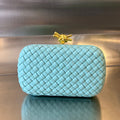 BOTTEGA VENETA KNOT 20 IN BLUE PASTEL LAMBSKIN