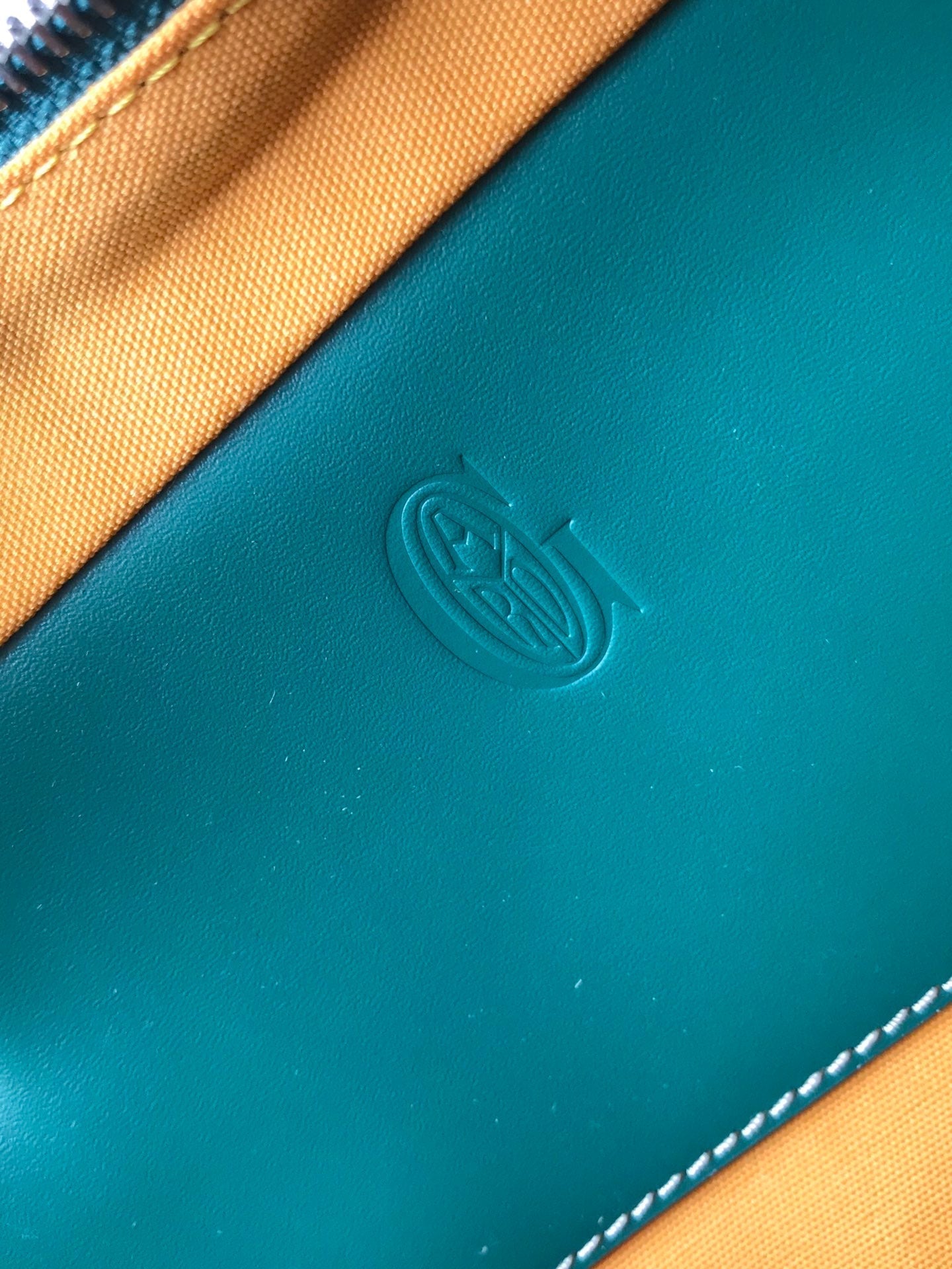 GOYARD AMBASSADE DOCUMENT CASE 35 IN GREEN GOYARDINE CANVAS