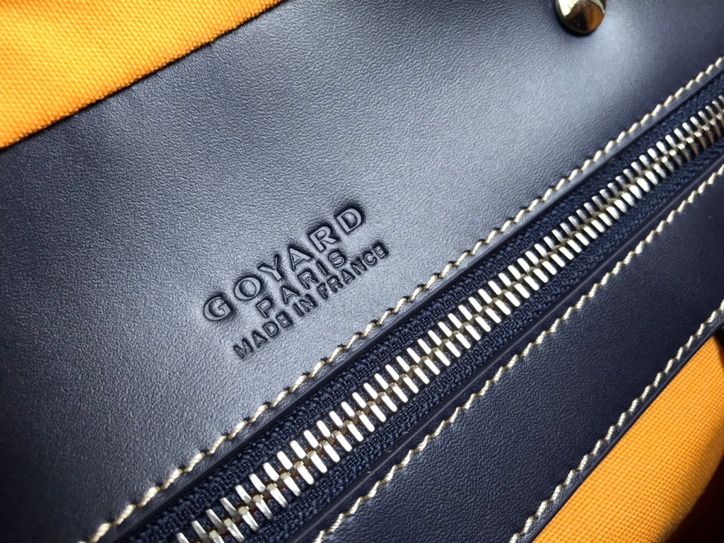 GOYARD AMBASSADE DOCUMENT CASE 35 IN NAVY BLUE GOYARDINE CANVAS