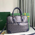 GOYARD AMBASSADE DOCUMENT CASE 35 IN NAVY BLUE GOYARDINE CANVAS