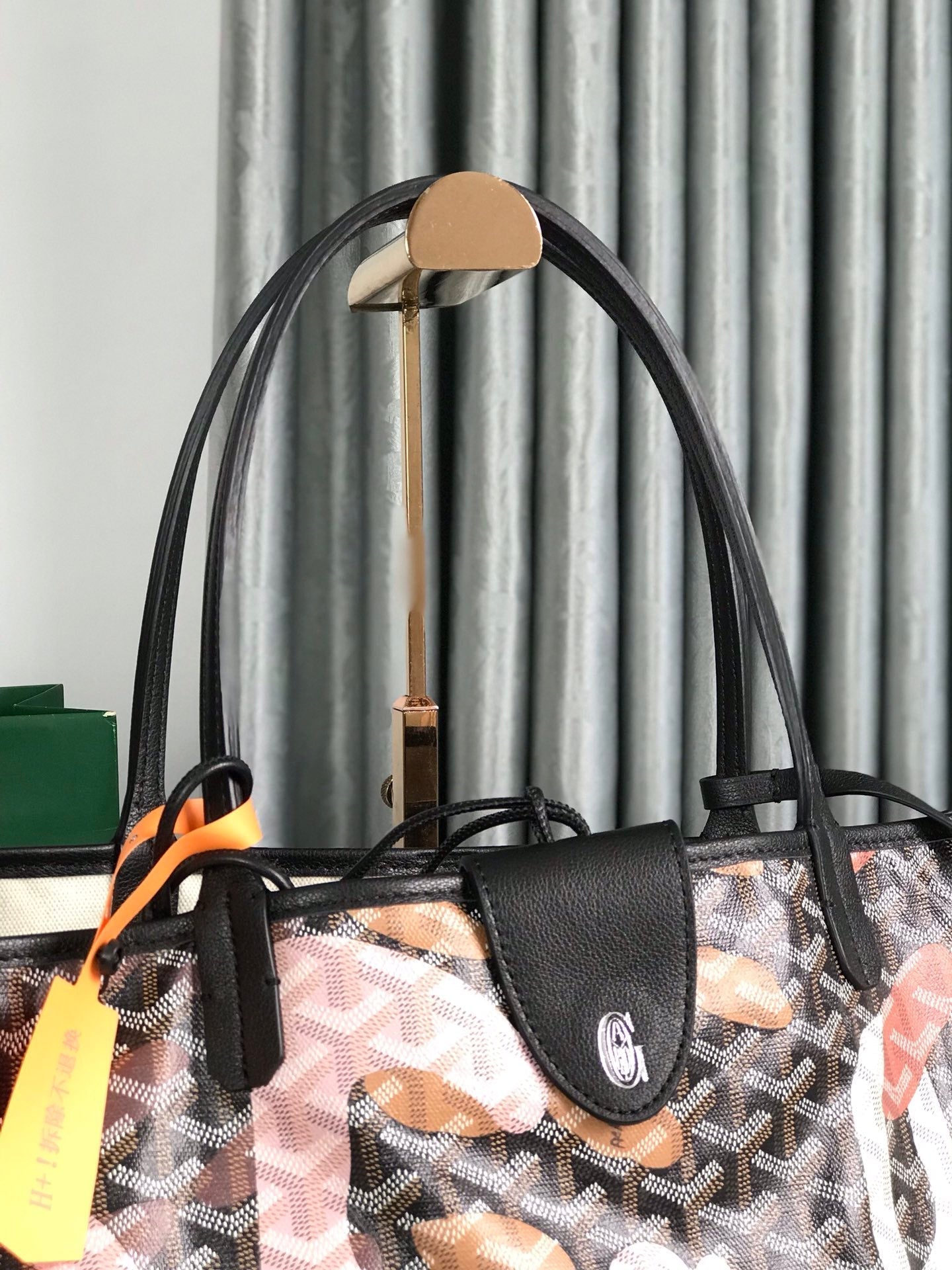 GOYARD SAINT LOUIS GM BAG 40 IN PINK LETTRES CAMOUFLAGE GOYARDINE CANVAS