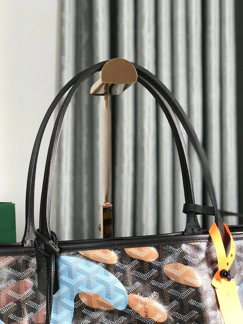 GOYARD SAINT LOUIS GM BAG 40 IN BLUE LETTRES CAMOUFLAGE GOYARDINE CANVAS
