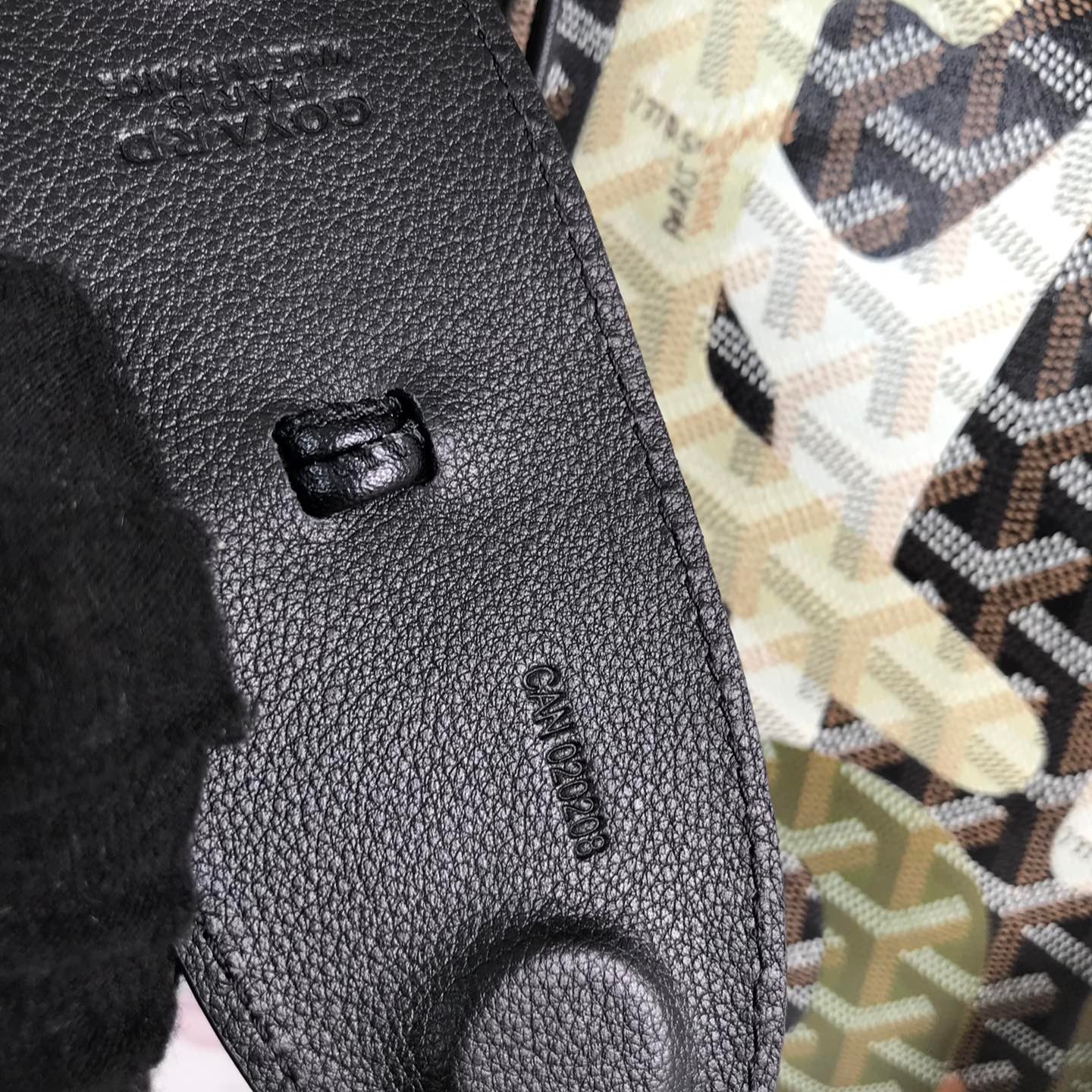 GOYARD SAINT LOUIS GM BAG 40 IN GREEN LETTRES CAMOUFLAGE GOYARDINE CANVAS