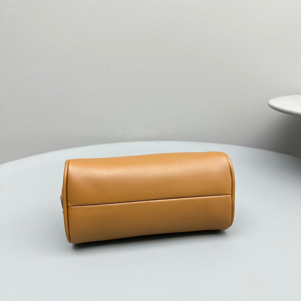 MIU MIU TOP-HANDLE 18 BAG IN CARAMEL BROWN CALFSKIN