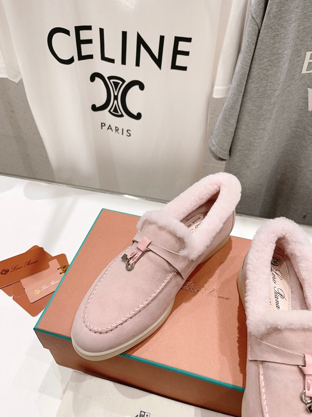 LP SUMMER CHARMS WALK LOAFERS LIGHT PINK FLEECE
