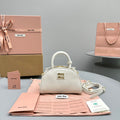 MIU MIU TOP-HANDLE 18 BAG IN WHITE CALFSKIN