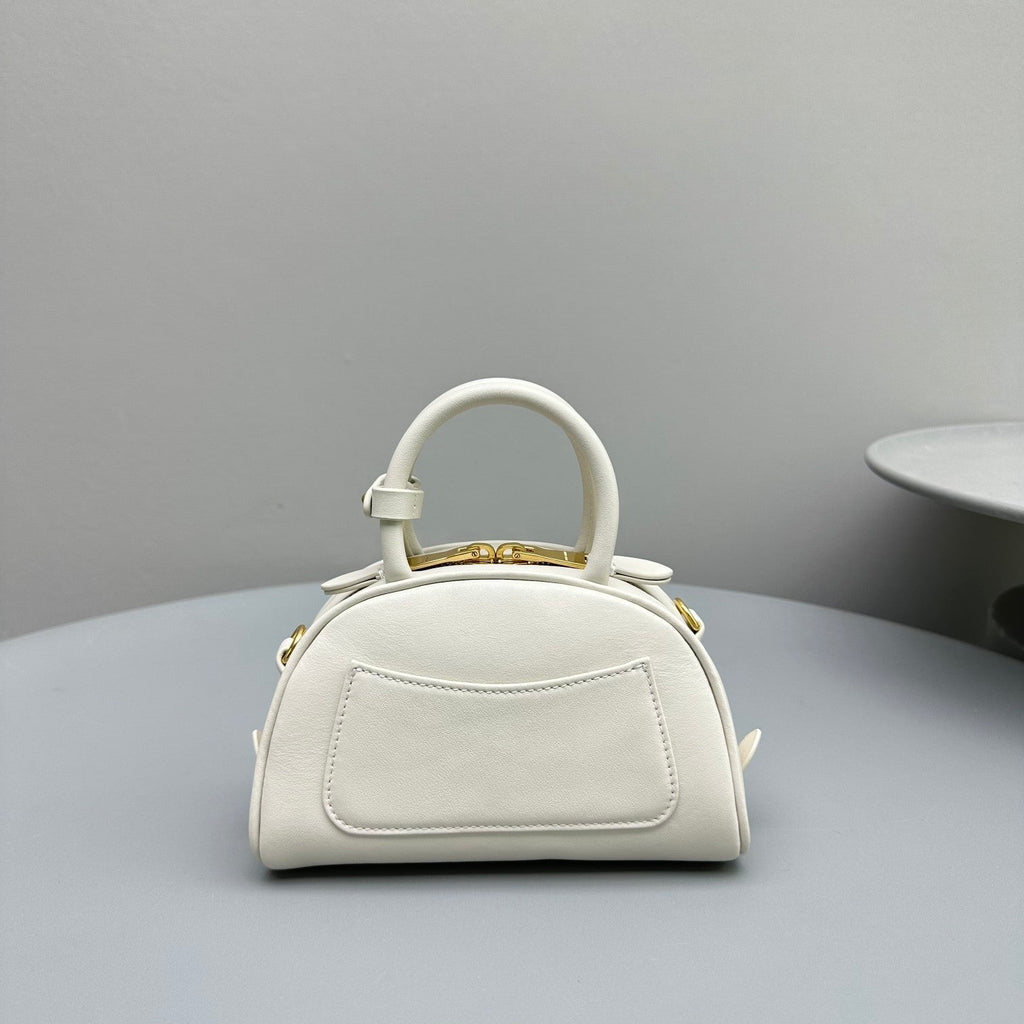 MIU MIU TOP-HANDLE 18 BAG IN WHITE CALFSKIN