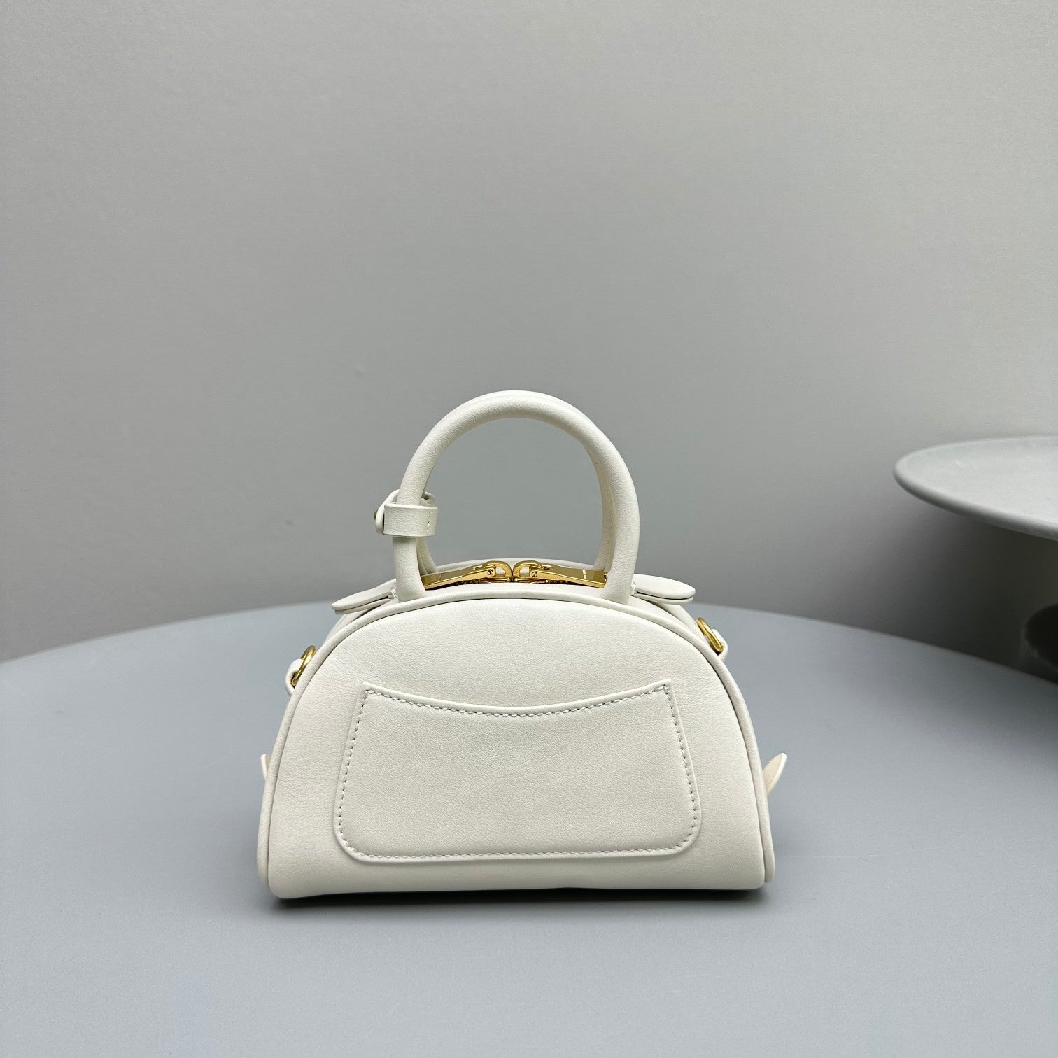 MIU MIU TOP-HANDLE 18 BAG IN WHITE CALFSKIN