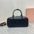 MIU MIU ARCADIE BAG 27 IN BLACK SHINY CALFSKIN