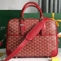 GOYARD AMBASSADE DOCUMENT CASE 35 IN CLASSIC RED GOYARDINE CANVAS