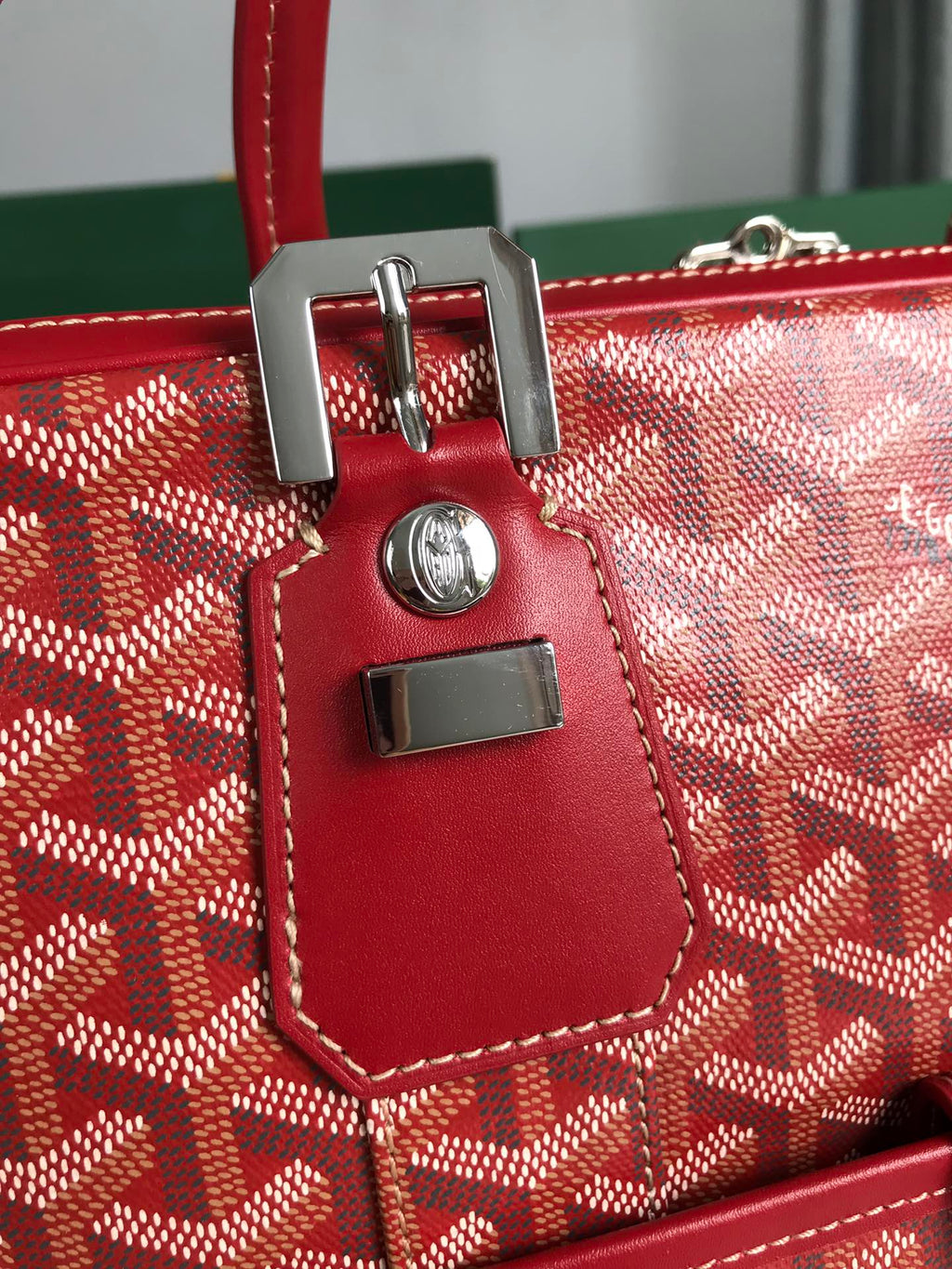 GOYARD AMBASSADE DOCUMENT CASE 35 IN CLASSIC RED GOYARDINE CANVAS