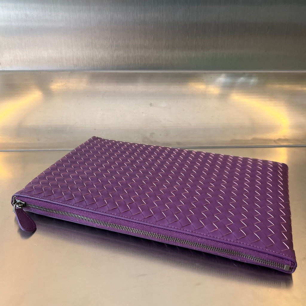 BOTTEGA VENETA INTRECCIATO 30 IN PURPLE VIOLET LAMBSKIN