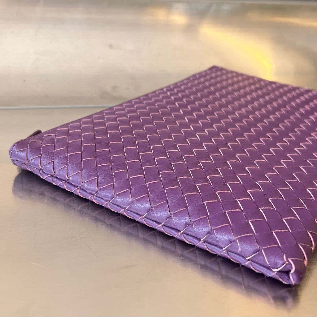 BOTTEGA VENETA INTRECCIATO 30 IN PURPLE VIOLET LAMBSKIN