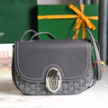 GOYARD 233 BAG 25 IN GRAY CALFKIN AND GOYARDINE CANVAS