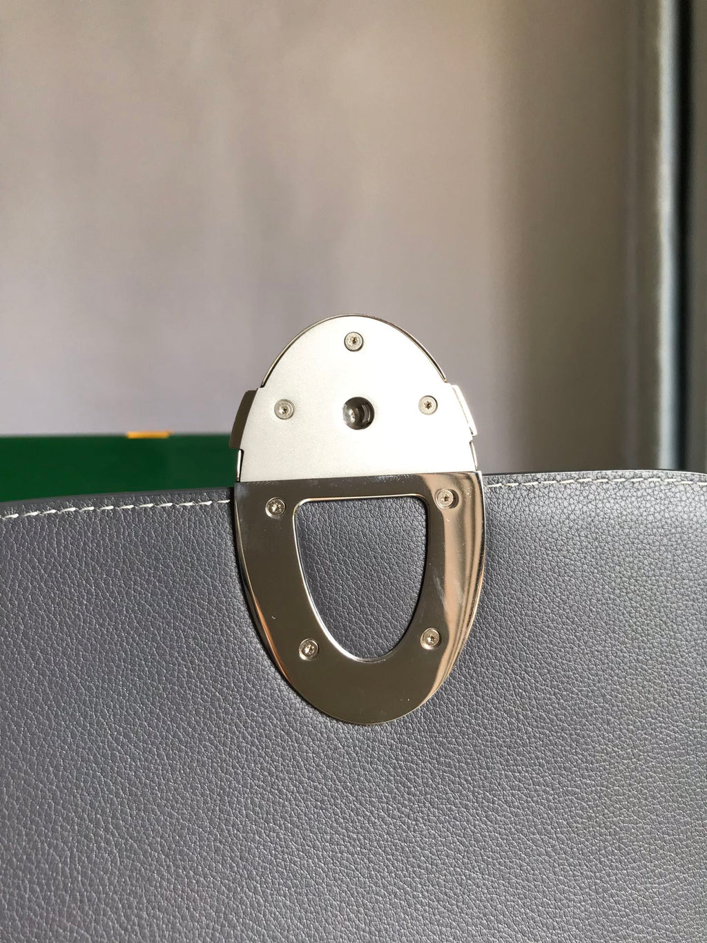 GOYARD 233 BAG 25 IN GRAY CALFKIN AND GOYARDINE CANVAS