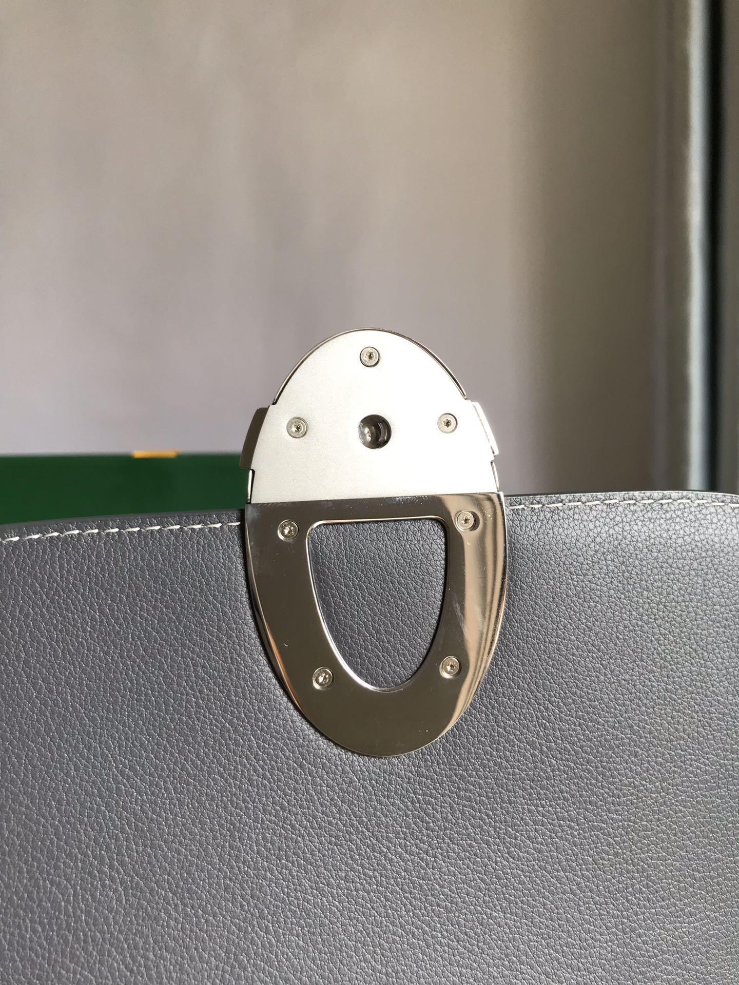 GOYARD 233 BAG 25 IN GRAY CALFKIN AND GOYARDINE CANVAS