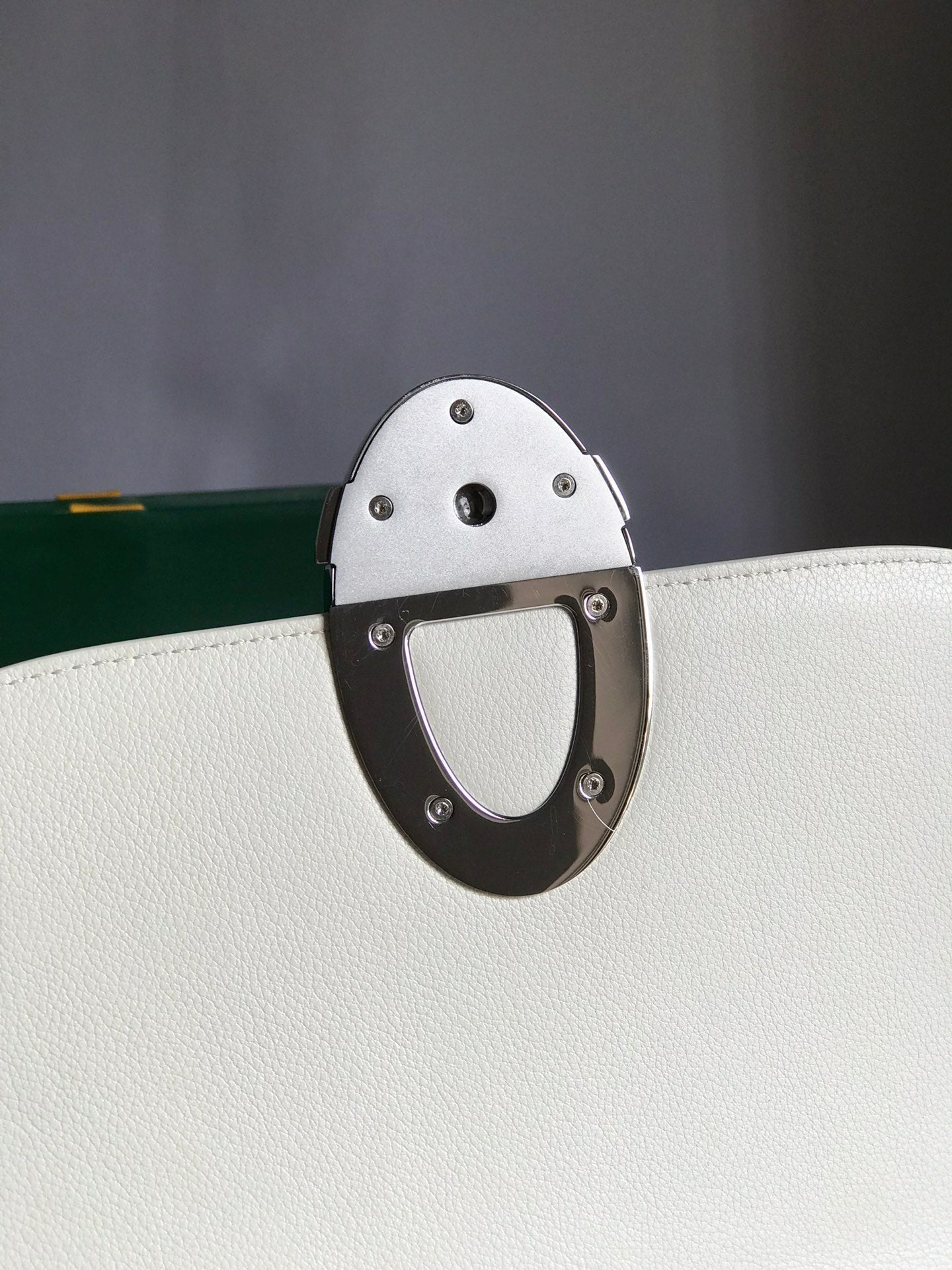 GOYARD 233 BAG 25 IN WHITE CALFKIN AND GOYARDINE CANVAS