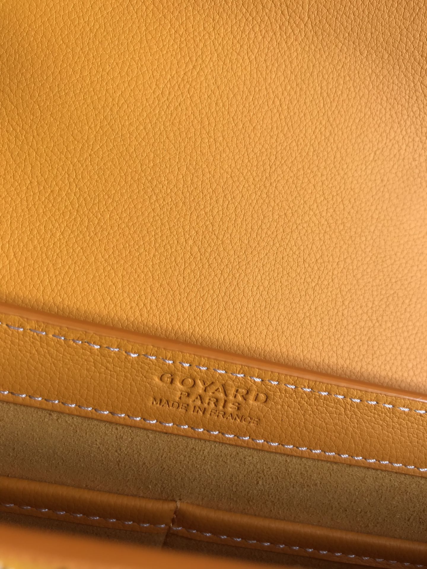 GOYARD 233 BAG 25 IN YELLOW CALFKIN AND GOYARDINE CANVAS