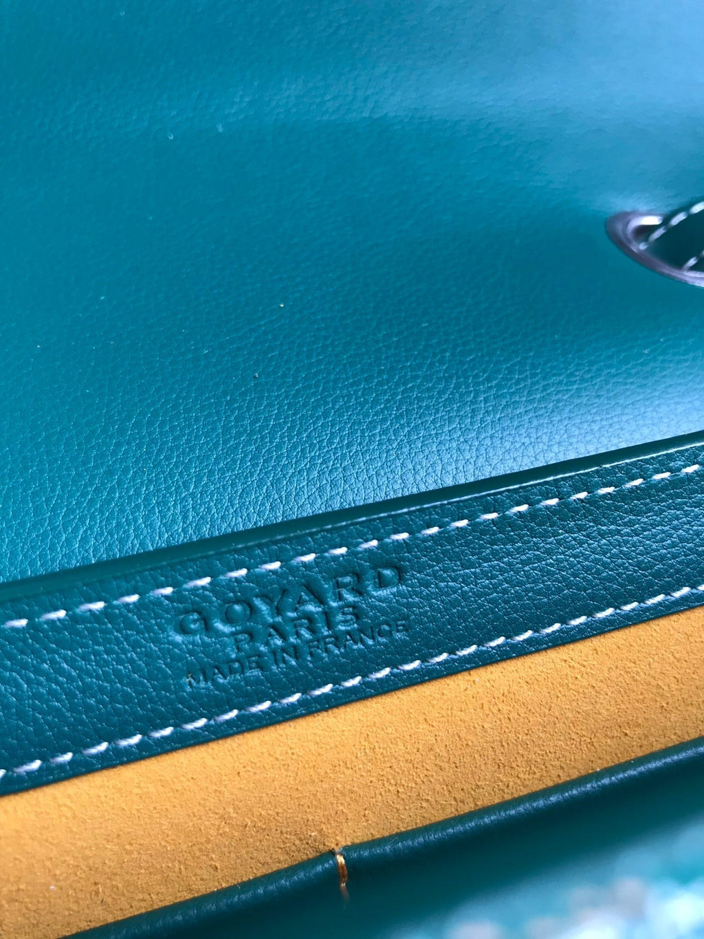 GOYARD 233 BAG 25 IN GREEN CALFKIN AND GOYARDINE CANVAS