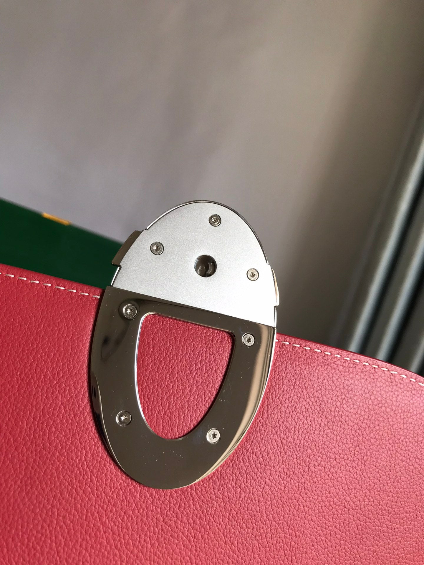 GOYARD 233 BAG 25 IN CLASSIC RED CALFKIN AND GOYARDINE CANVAS