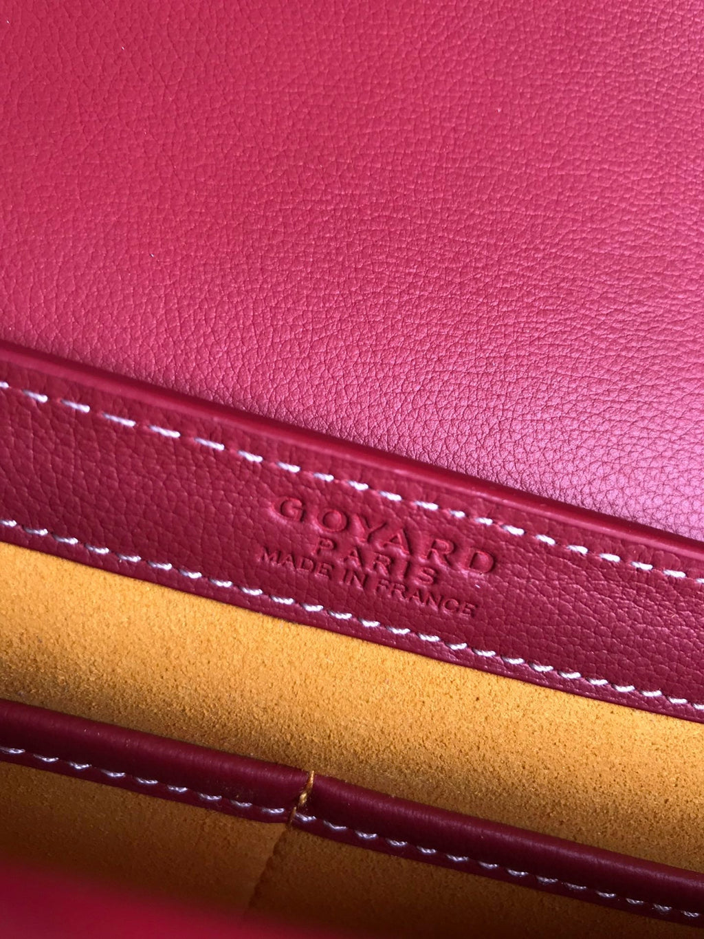 GOYARD 233 BAG 25 IN CLASSIC RED CALFKIN AND GOYARDINE CANVAS
