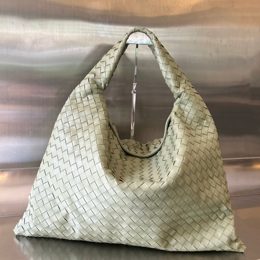 BOTTEGA VENETA LARGE HOP 54 IN SARDINE GREY LAMBSKIN